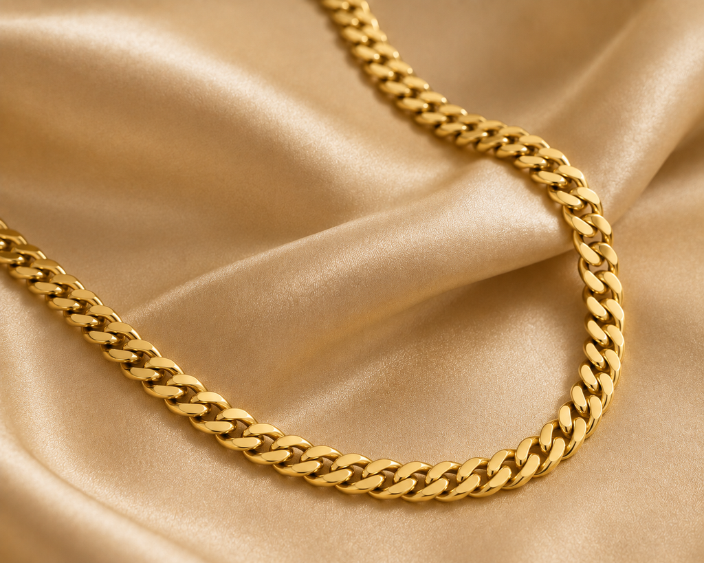 14K Yellow Gold Solid Miami Cuban Chain – 3.3mm