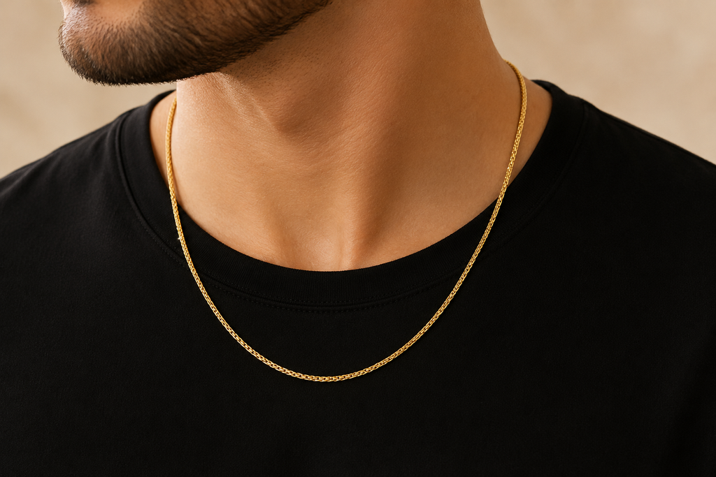 14K Yellow Gold Solid Diamond-Cut Franco Chain – 1.3mm