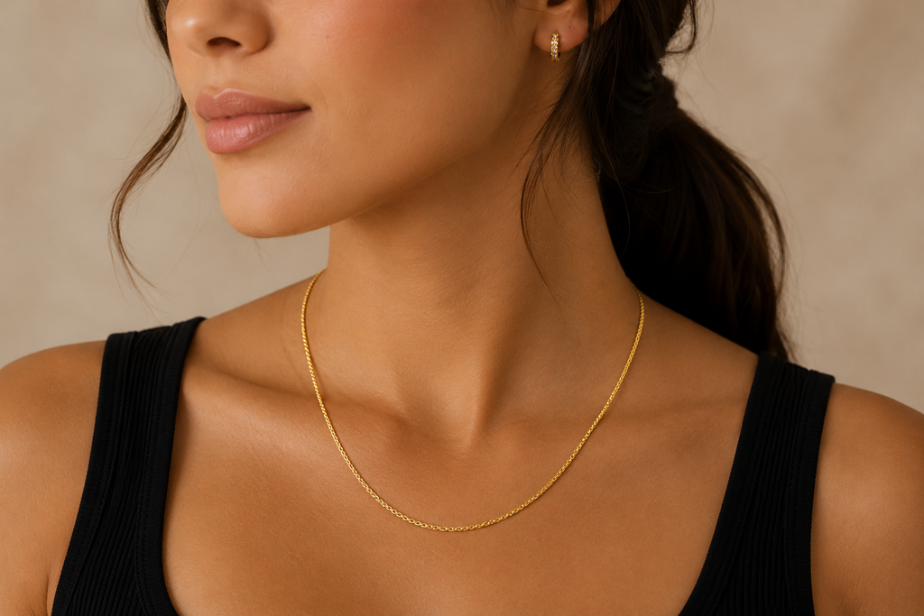 14K Yellow Gold Solid Diamond-Cut Franco Chain – 1.3mm