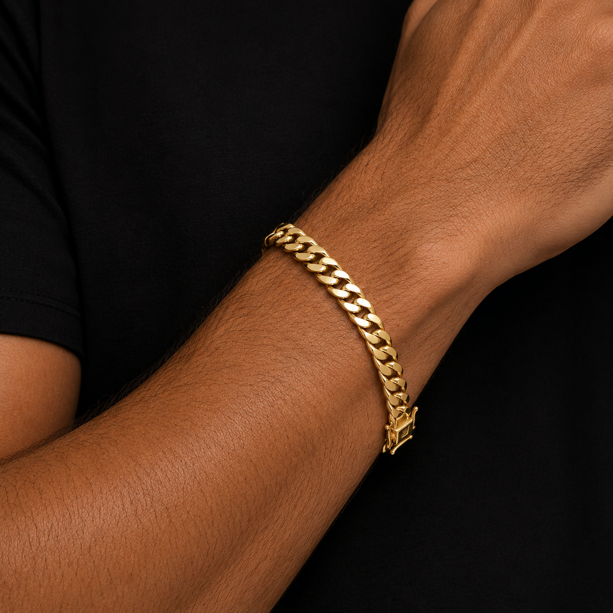 14K Yellow Gold Solid Miami Cuban Link Bracelet – 8mm