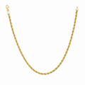 14K Yellow Gold Solid Diamond-Cut Rope Chain – 2.5mm