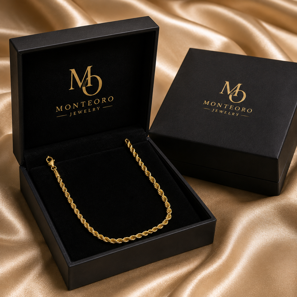 14K Yellow Gold Solid Diamond-Cut Rope Chain – 2.5mm