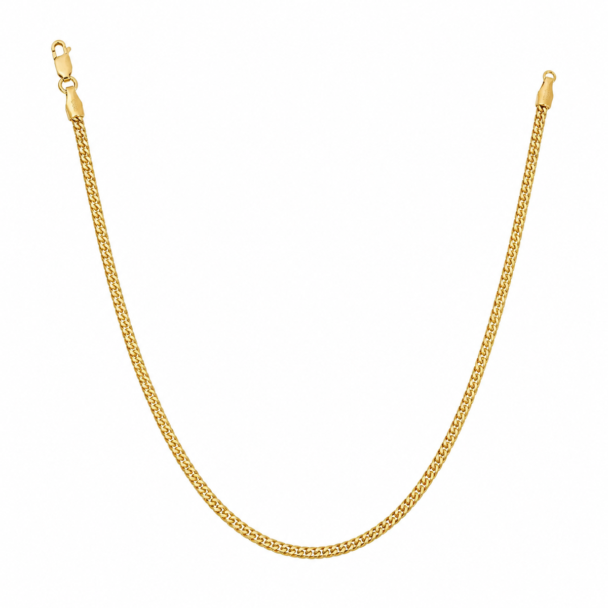 14K Yellow Gold Solid Diamond-Cut Franco Chain – 1.3mm
