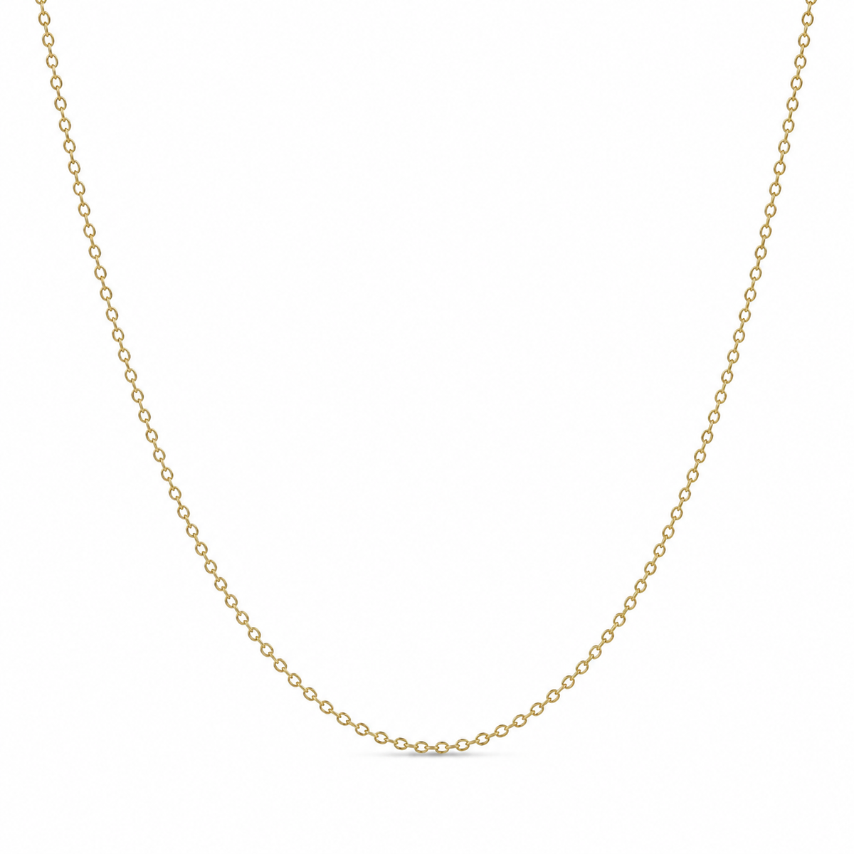 Italian 14K Yellow Gold Rolo Chain – 1mm