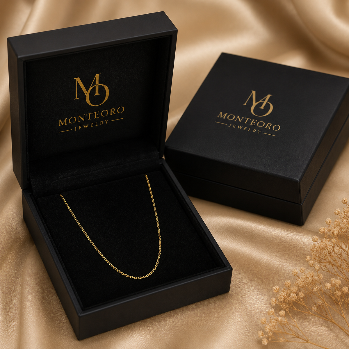Italian 14K Yellow Gold Rolo Chain – 1mm