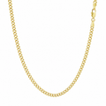 14K Yellow Gold Solid Miami Cuban Chain – 2mm