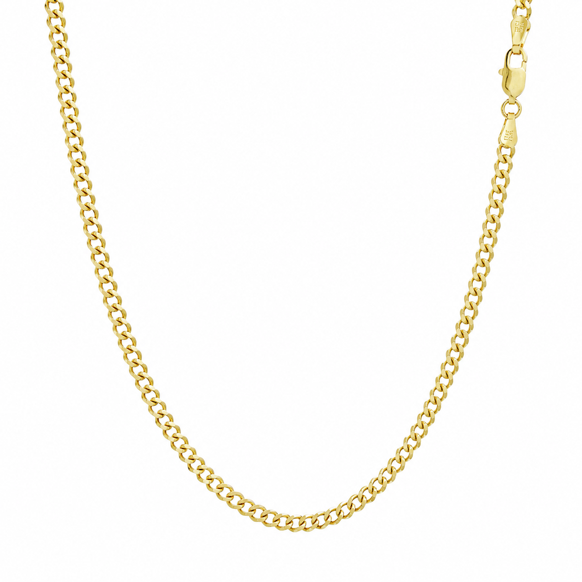 14K Yellow Gold Solid Miami Cuban Chain – 2mm