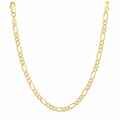 14K Yellow Gold Solid Figaro Chain – 3.8mm